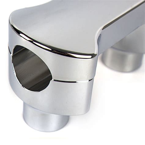 In Tall Mount Chrome Hefty Handlebar Riser Top Clamp For