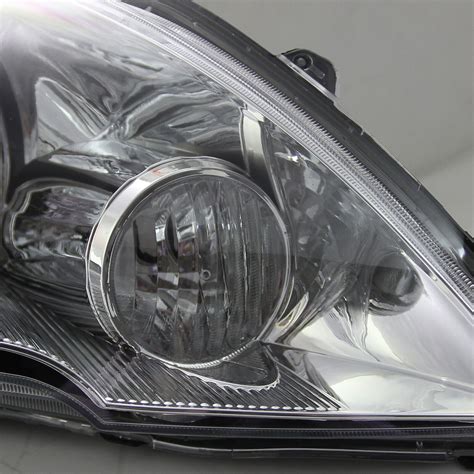 Set Chrome Headlights Headlamps Assembly For 2007 2011 Honda Crv Cr V