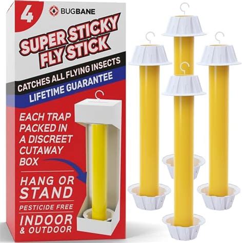 Fly Stick Sticky Fly Traps For Indoors And Outdoor 4pk