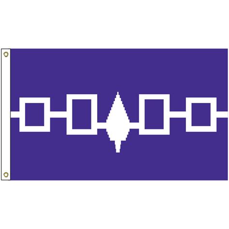 Nat 3x5 Iroquois 3′ X 5′ Iroquois Tribe Flag With Heading And Grommets