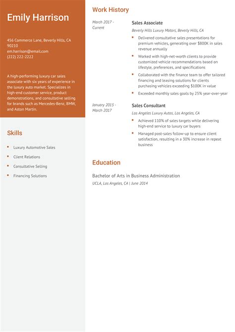 Car Salesman Resume Examples And Templates For 2025 ResumeBuilder