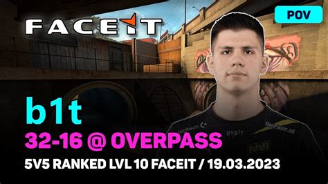 CSGO POV NAVI B1t 32 16 OVERPASS FACEIT 5V5 RANKED LVL 10 Mar