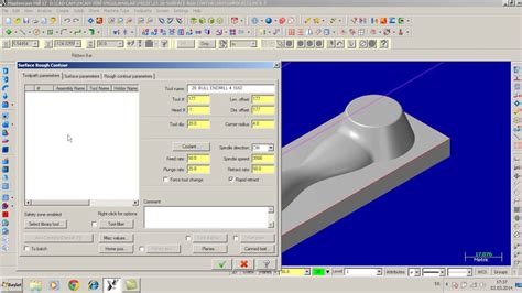 Mastercam 3d Surface Rough Contur1 Youtube