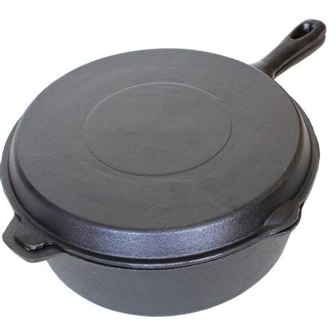 Cajun Classic 6 Quart Seasoned Cast Iron Combo Cooker Gl10495ds Bbqguys Seasoning Cast