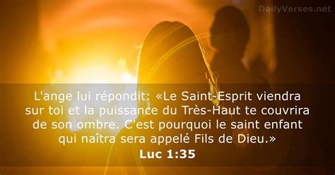 24 décembre 2022 Verset Biblique du Jour Luc 1 35 DailyVerses net