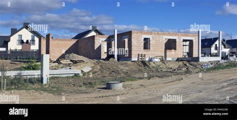 New Village Homes Construction Stock Photo Alamy