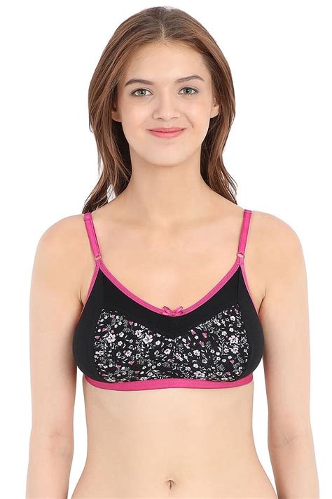 Buy Cotton Non Padded Non Wired Floral Print Bra Online India Best Prices Cod Clovia Br1422p13