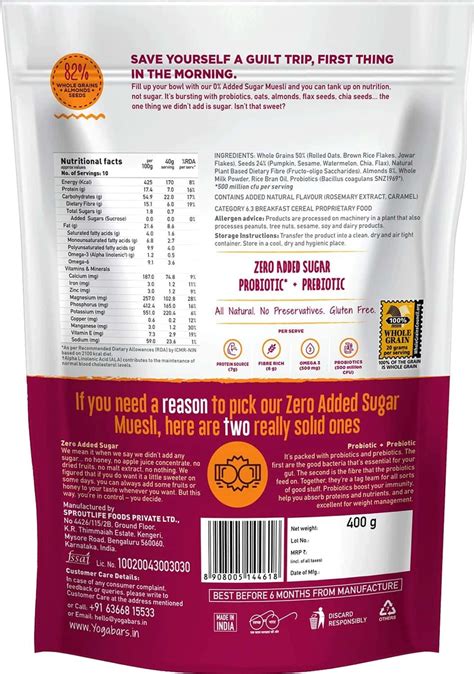 Buy Yoga Bar No Added Sugar Muesli G Online Get Upto Off At