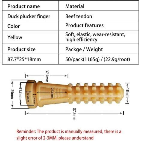 50 pièces longueur 88mm plumeuse de canard doigt en caoutchouc pour