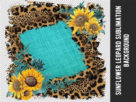 Sunflower Leopard Sublimation Background Graphic By Denizdesign