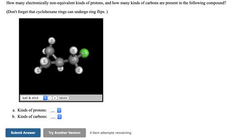 Solved How Many Electronically Non Equivalent Kinds Of Chegg