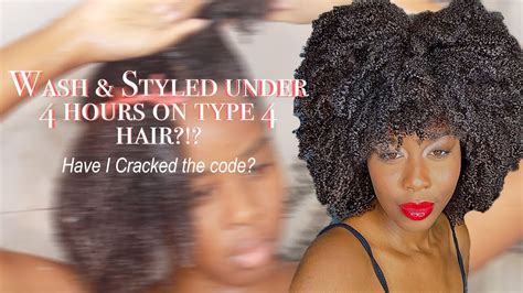 Type 4 Hair Natural Wash Day In Under 4 Hours Can She Do It Youtube