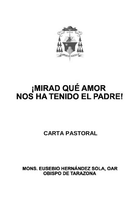 Pdf Carta Pastoral Di Cesis De Tarazona Discurso Jes S Habla De