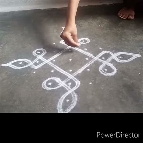 7 Dot Simple Sikku Kolam Nelikolam 7 Dot Melikala Muggulu Easy Kambi