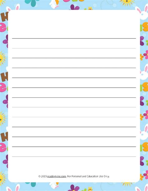 Printable Lined Paper Over 100 Writing Paper Designs