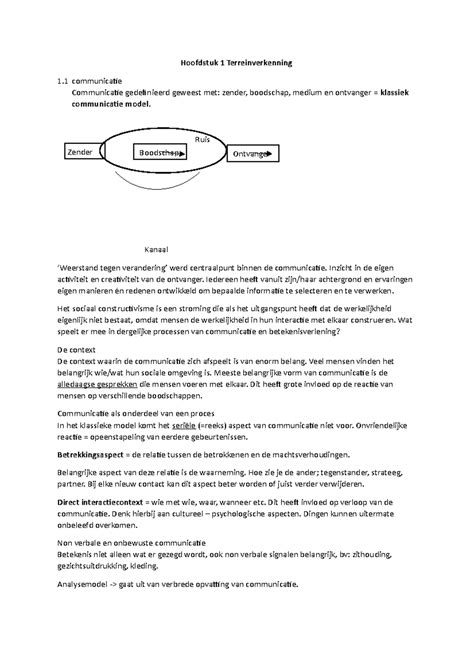 Samenvatting Strategische Communicatie H1 2 3 Hoofdstuk 1