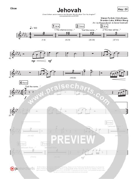 Jehovah Choral Anthem Satb Oboe Sheet Music Pdf Elevation Worship