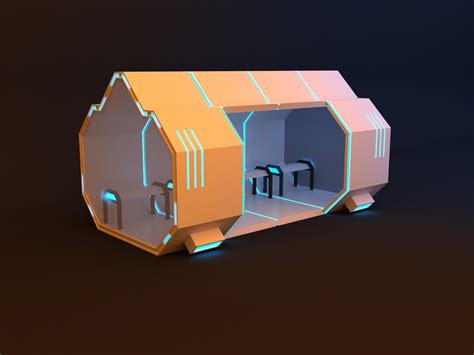 3d Futuristic Space Scifi Bus Stop Turbosquid 1803287