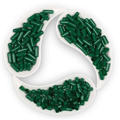 Pieces Carton Size Empty Dark Green Gelatin Capsules