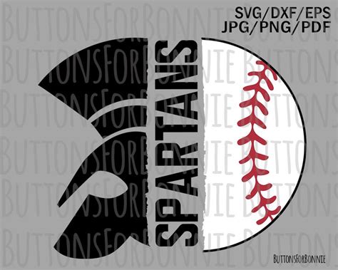 Spartans Baseball Svg Baseball Svg Baseball Mom Svg Cut Etsy