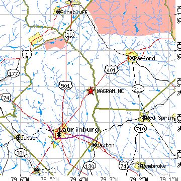 Wagram, North Carolina (NC) ~ population data, races, housing & economy