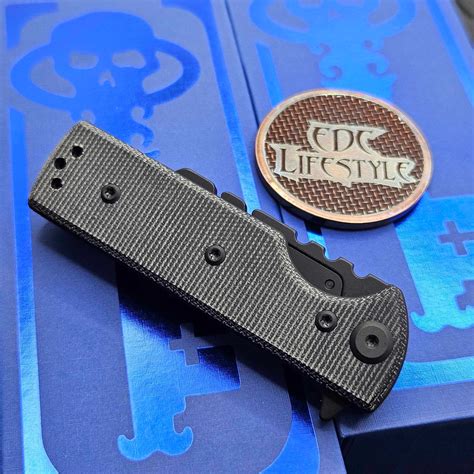 Chaves Knives Blue Label Chub Flipper Liner Lock Knife Black Micarta 1