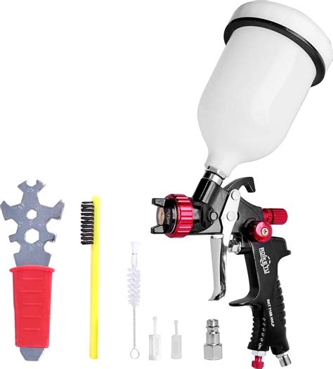 Professional Hvlp Gravity Feed Spray Gun With Side Fan