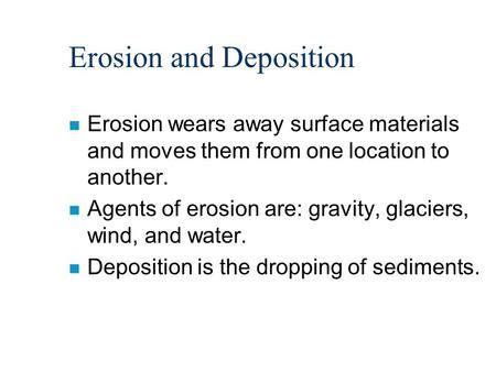 Unit Lesson Erosion And Deposition By Wind Ice And Gravity Ppt