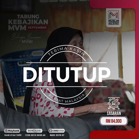 Tabung Kebajikan Mvm September Muslim Volunteer Malaysia Mvm