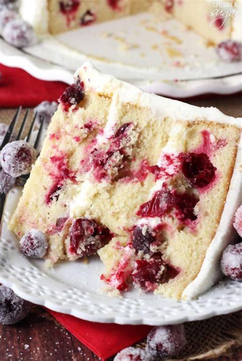 Sparkling Cranberry White Chocolate Cake Life Love And Sugar