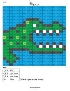 Math Pixel Art Coloring Pages Printable