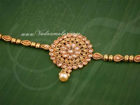 Antique Kundan Stone Armlet Upper Arm Band Baju Bandh Vanki Piece