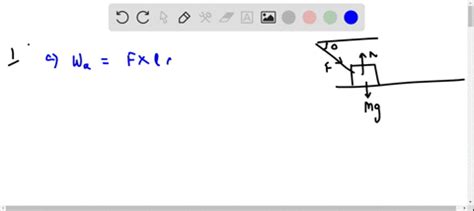 Solved A Block Of Mass Kg Is Pushed M Along A Friction Less