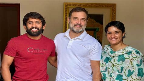 Vinesh Phogat Bajrang Punia Likely To Join Congress Today Contest