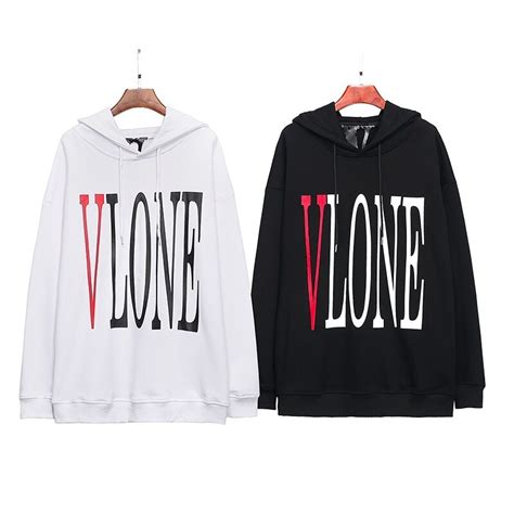 Vlone Logo Printed Long Sleeve Hoodie V Vlone