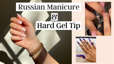 Russian Mani With A Hard Gel Tip Review Youtube