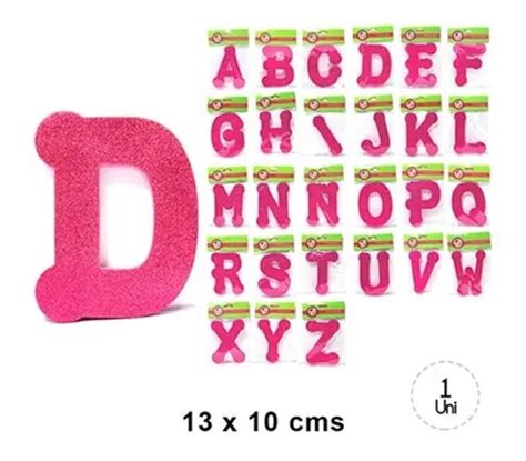 Set Letras Goma Eva Glitter X Cm Abecedario Vieri Mercadolibre