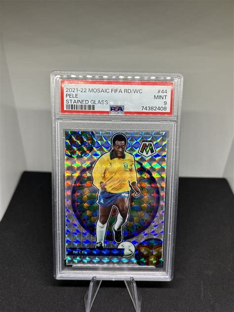 Pele 2021 Mosaic Road To FIFA World Cup 44 Stained Glass SSP PSA 9