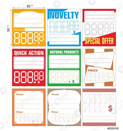 Template blank for price - stock vector | Crushpixel