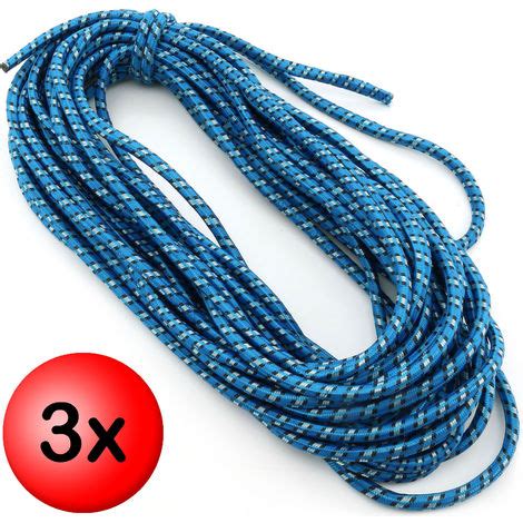 3 x Expanderseil Ø 8mm Länge 20 Meter Gummiseil Expander Gummischnur