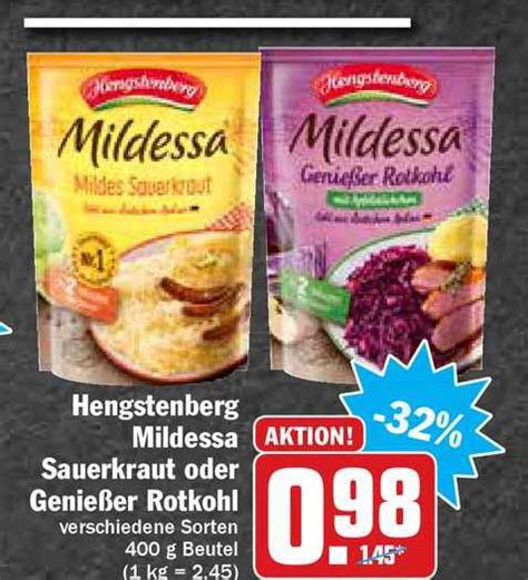 Hengstenberg Mildessa Sauerkraut Oder Genie Er Rotkhol Angebot Bei Hit