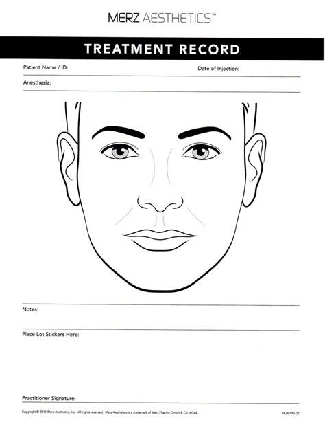 Merz Aesthetics Treatment Record Fill Online Printable Fillable