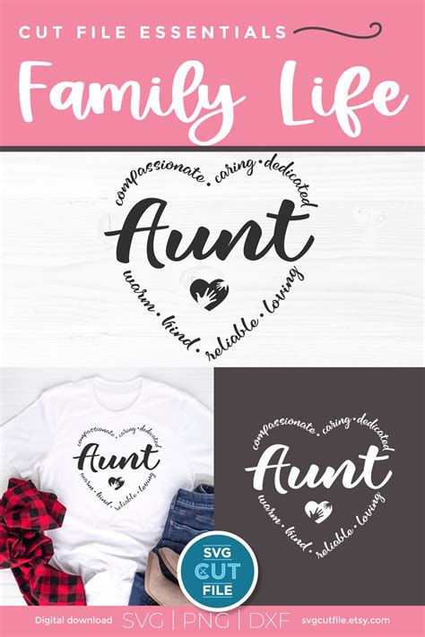 Aunt Svg Auntie Svg Aunts Day Svg Aunt Heart Svg Best Aunt - Etsy