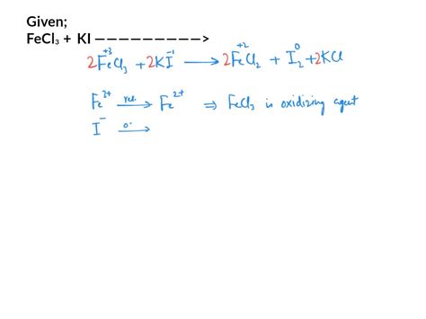 SOLVED: FeCl3 was added to KI Write the anode half cell equation