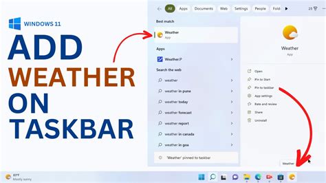 How To Add Weather To Taskbar On Windows 11 Enable Weather In Taskbar Youtube