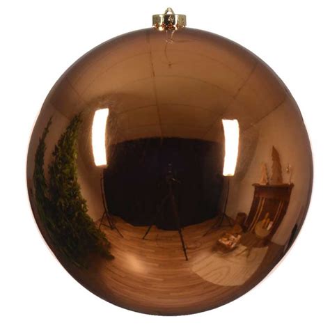 Decoris Xl Shatterproof Bauble In Red Copper