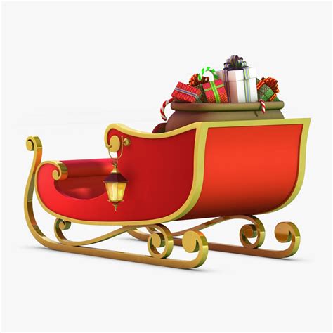 Santa Sleigh 3D Model $49 - .obj .fbx .ma - Free3D