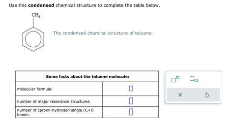 Solved Use This Condensed Chemical Structure To Complete The Chegg