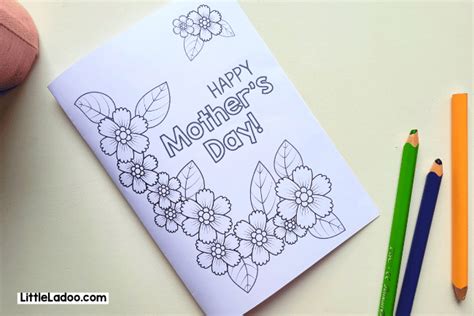 Printable Mother S Day Card To Colour {free Printable}