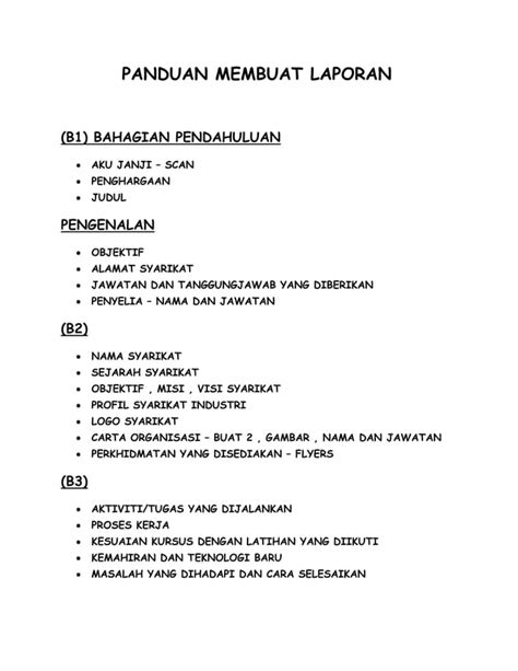 Panduan Membuat Laporan Pdf